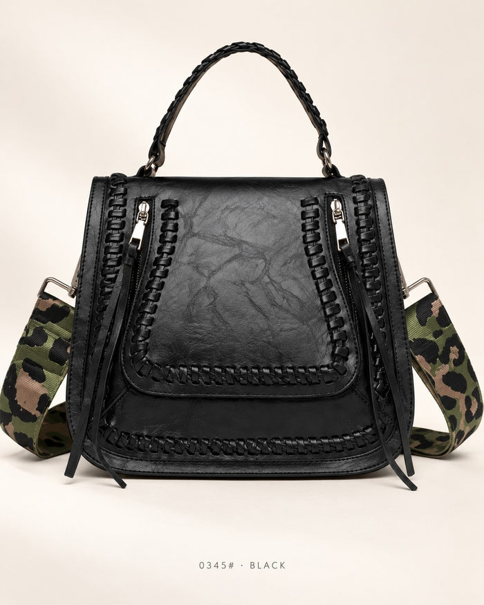 Bolso Boho Braided Negro Ref. 0345#