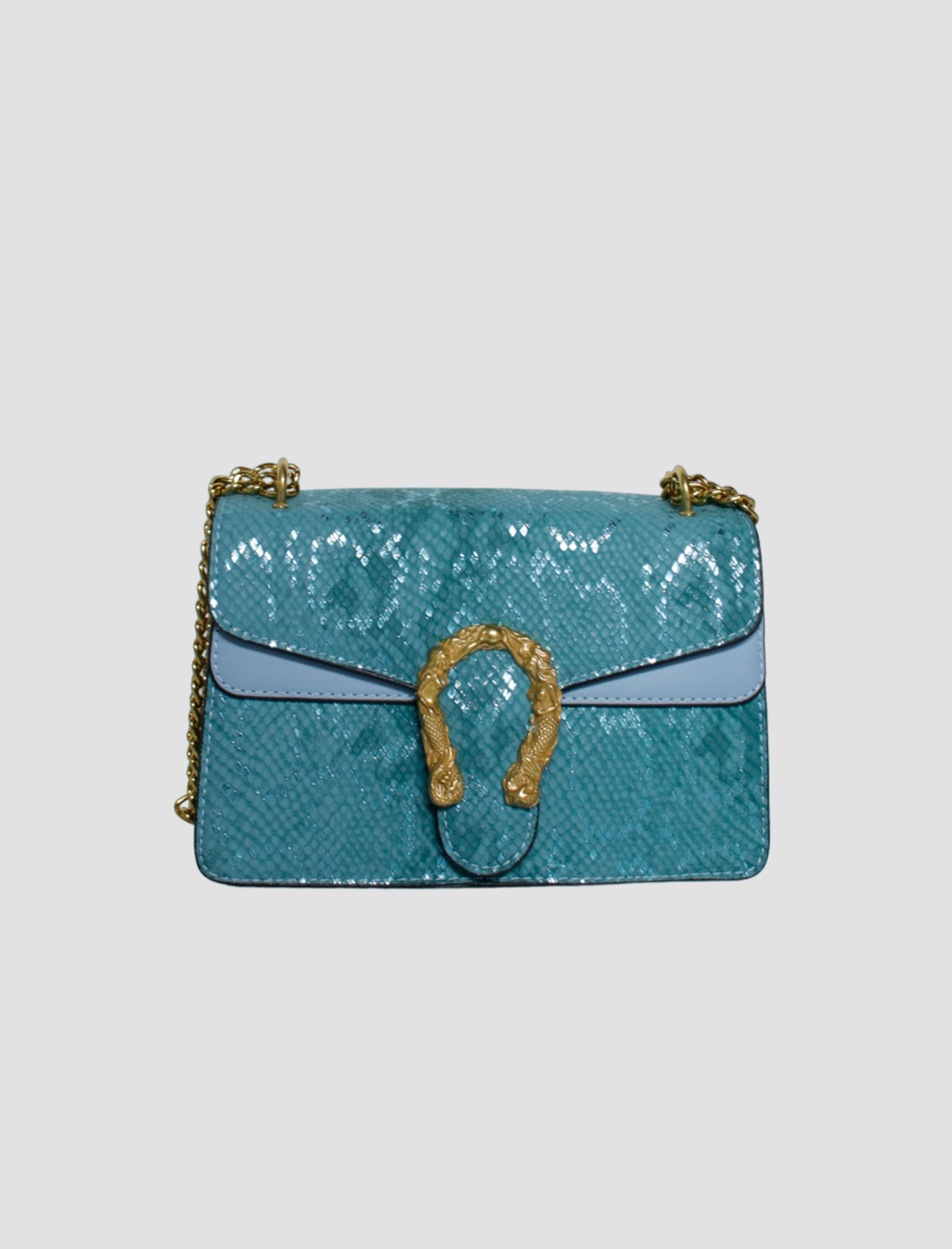 Herradura Bolso Cierre Serpiente Bolso Negro Herradura Cadena De