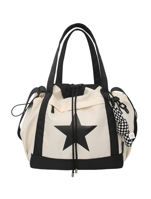 Bolso Deportivo Crema/Negro Ref. 1017