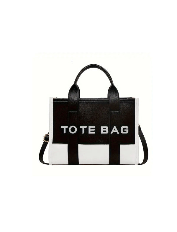 Bolso Tote Bag Negro/Blanco Ref. 1123
