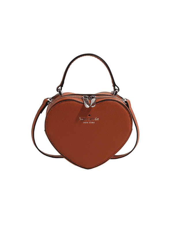 Bolso Corazón Liso Café Ref. 1264