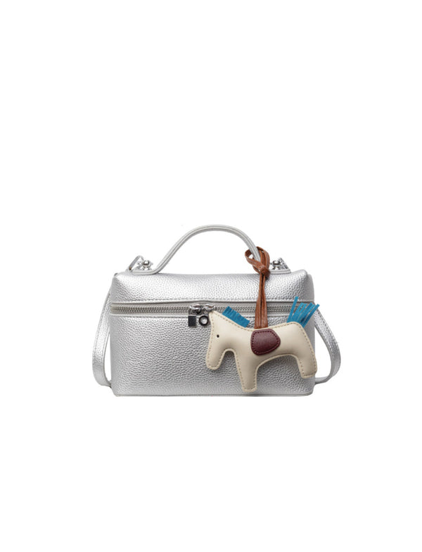 Mini Bolso Cofre Plateado Ref. 1316