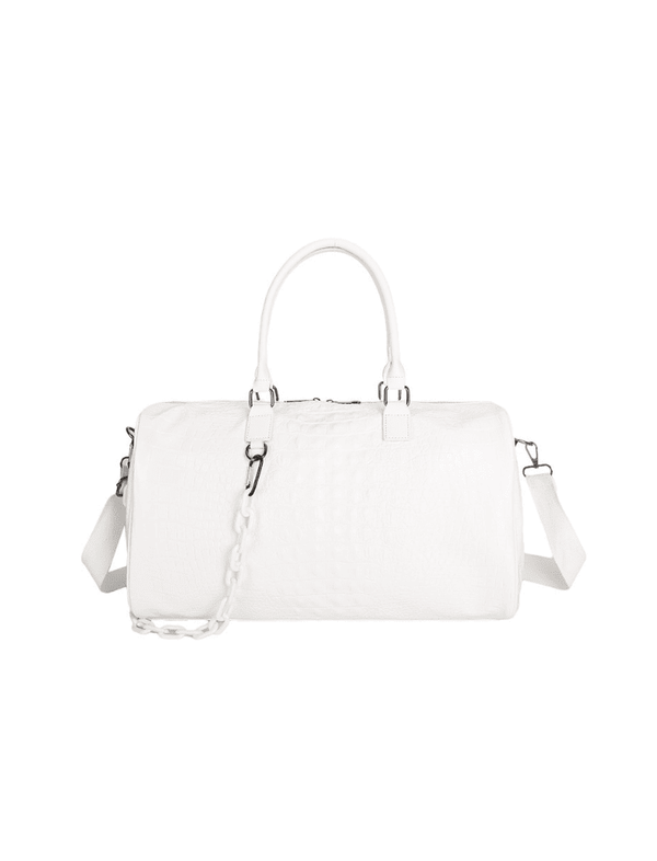 Bolso Croco Travel Blanco Ref. 1392