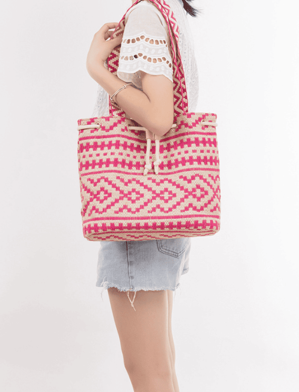 Bolso De Playa Rosado Ref. 1409