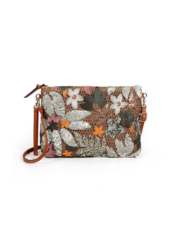 Bolso Flores Café Ref. 1417
