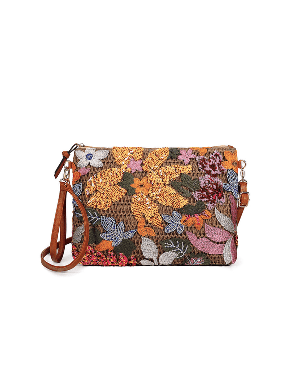 Bolso Flores Naranja Ref. 1417