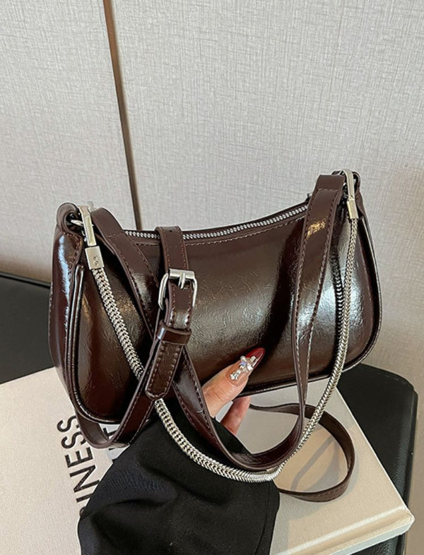 Bolso Chic Classic Café Oscuro Ref. 1476