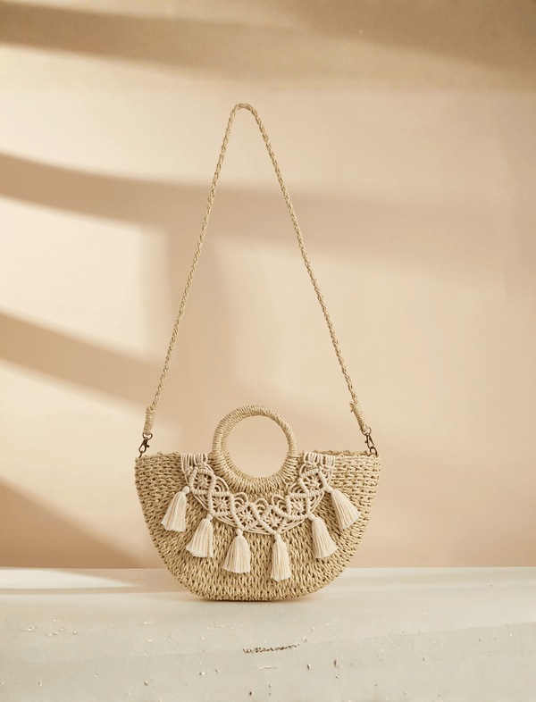 Bolso Fusión Macramé Beige Ref. 1582