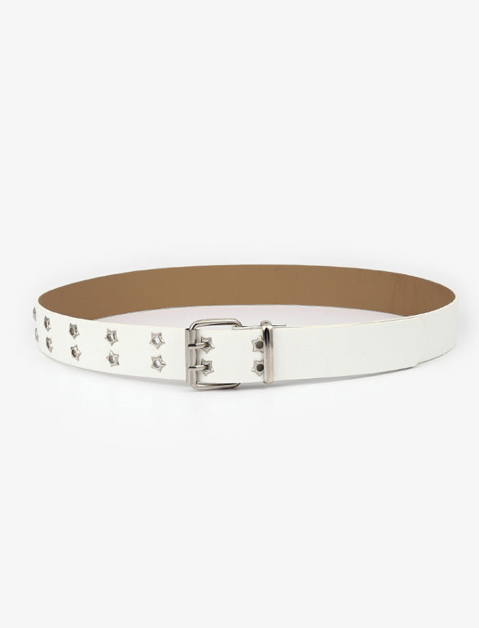 Correa Doble Ojal Blanca Ref. Belt-09