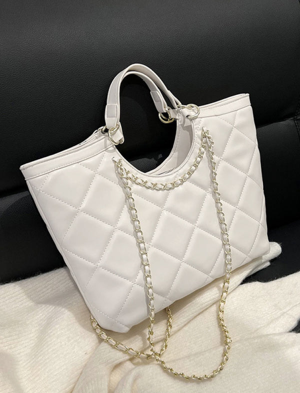 Bolso Moderno Acolchado Blanco Ref. 868