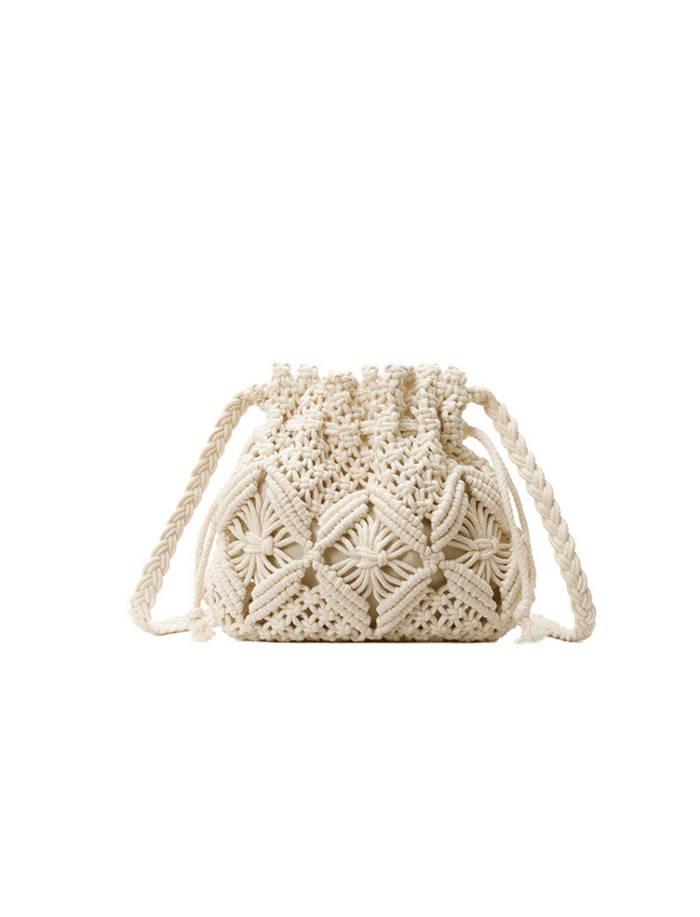 Bolso Boho Macramé Blanco Ref. 3002