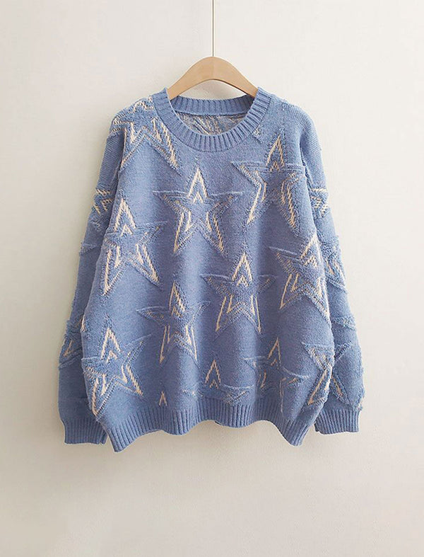 Suéter Estrellas Azul Ref. W-20