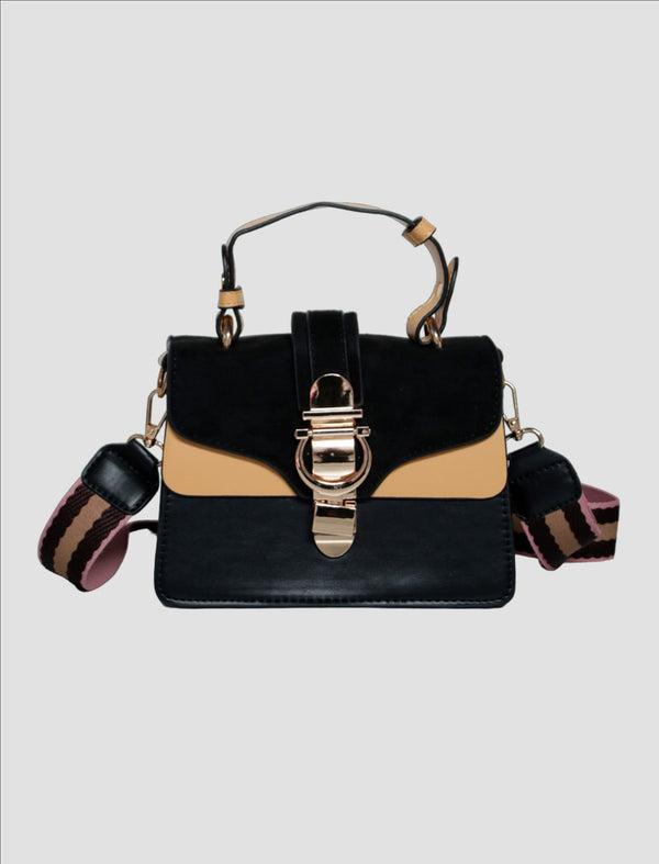 Bolso Broche Dorado Negro Ref. 025