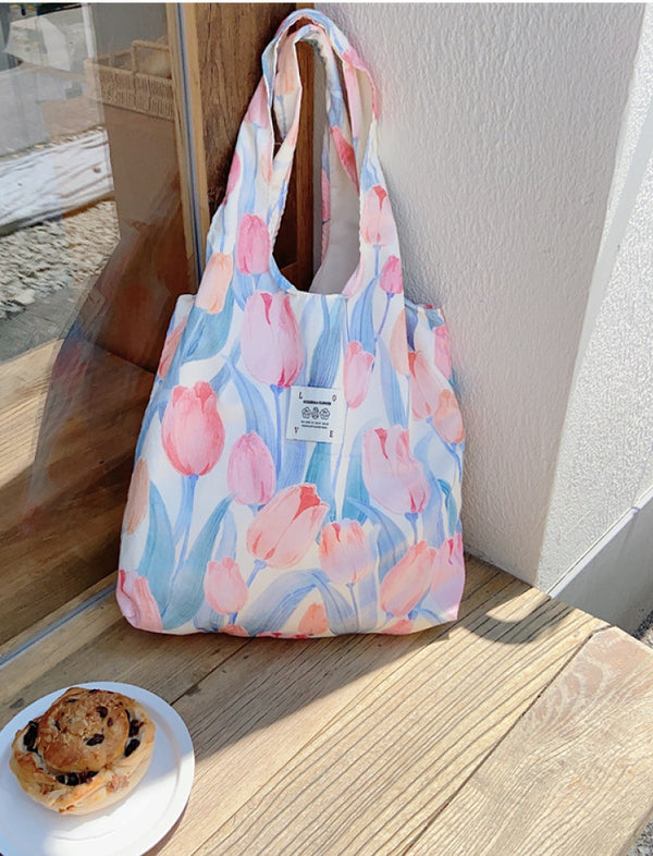 Tote Bag Flores Rosado Ref. 936