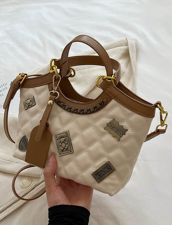 Bolso Acolchado Crema Ref. 996