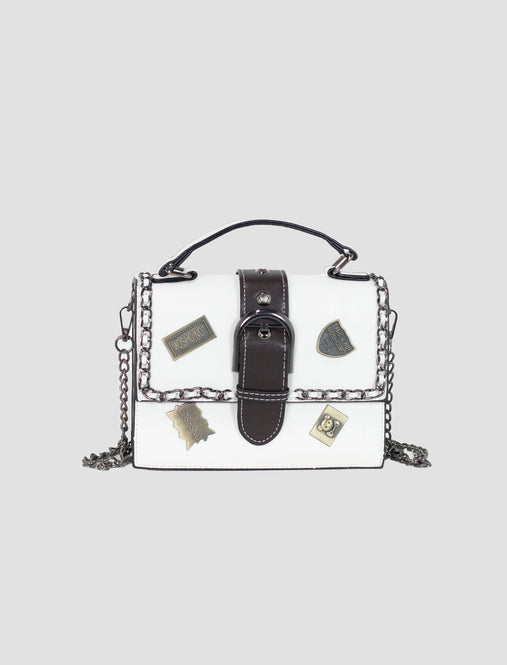 Bolso Apliques Blanco Ref. 098