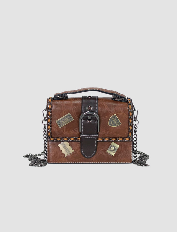 Bolso Apliques Café Ref. 098
