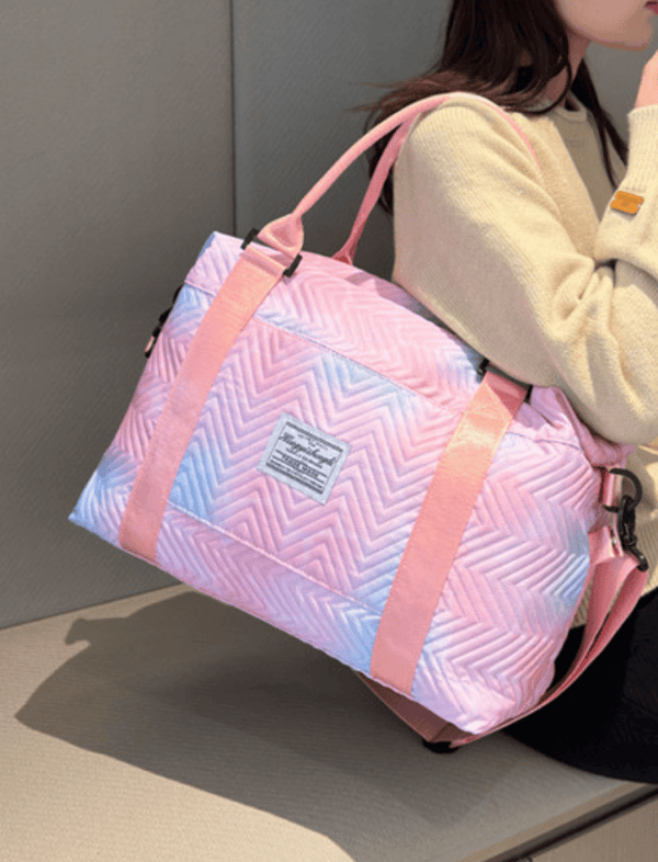 Bolso Pastel Acolchada Viajero Rosado Ref. 1189