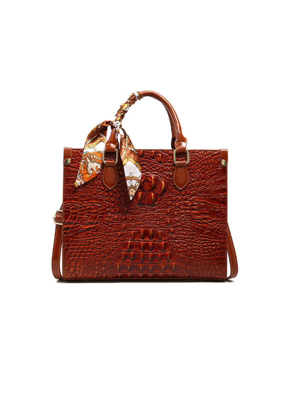 Bolso Croco Café Ref. 1308