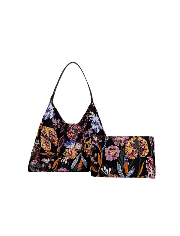 Bolso Bordado Negro Ref. 1396