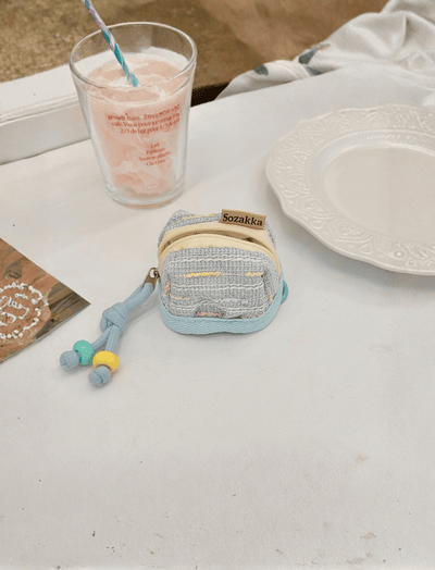 Billetera Mini Nudo Aura Azul Ref. B1659