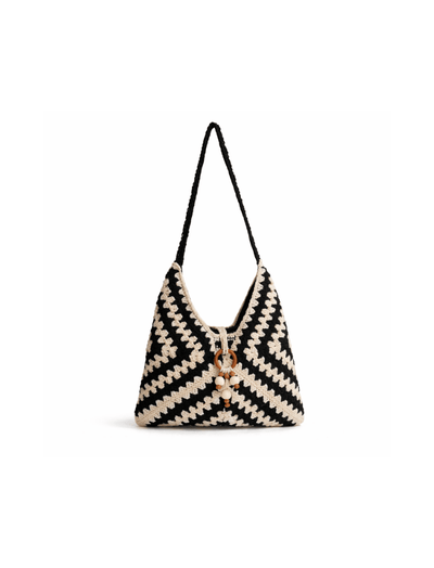 Tote bag Sahara Weave Negro Ref. 1790 - bolsos | Acuarella