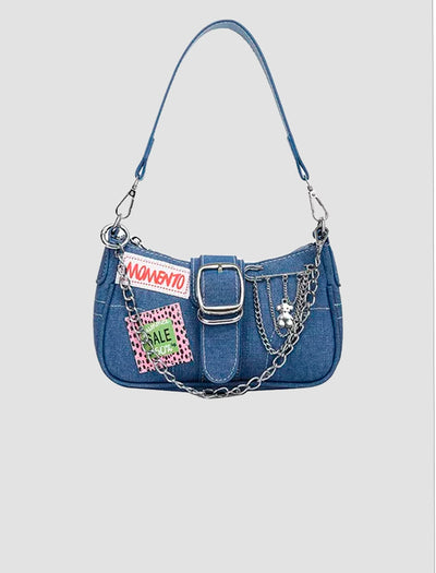Bolso Denim Parches Azul Ref. 790