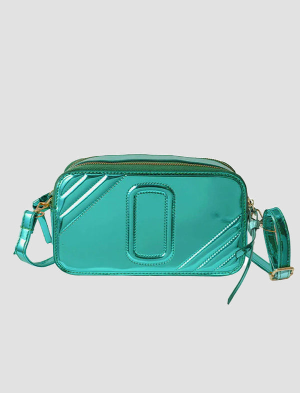 Mini Bag Metalizada Verde Turquesa  Ref. 949