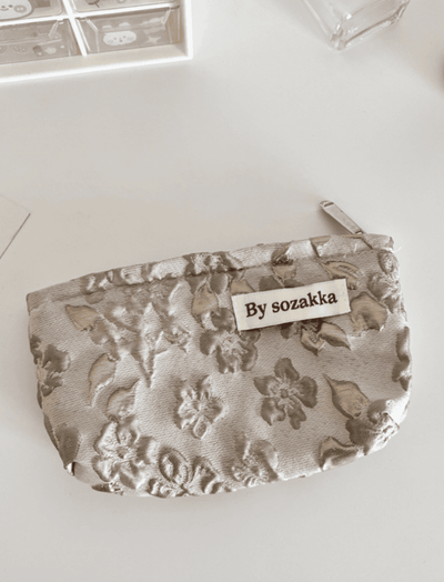 Cosmetiquera Floral Khaki Ref. C056