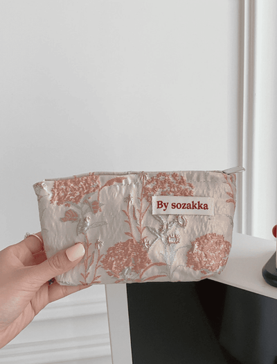 Cosmetiquera Floral Rosada Ref. C056