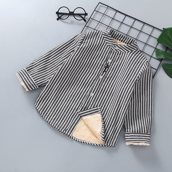 CAMISA RAYAS INTERIOR PELUDO