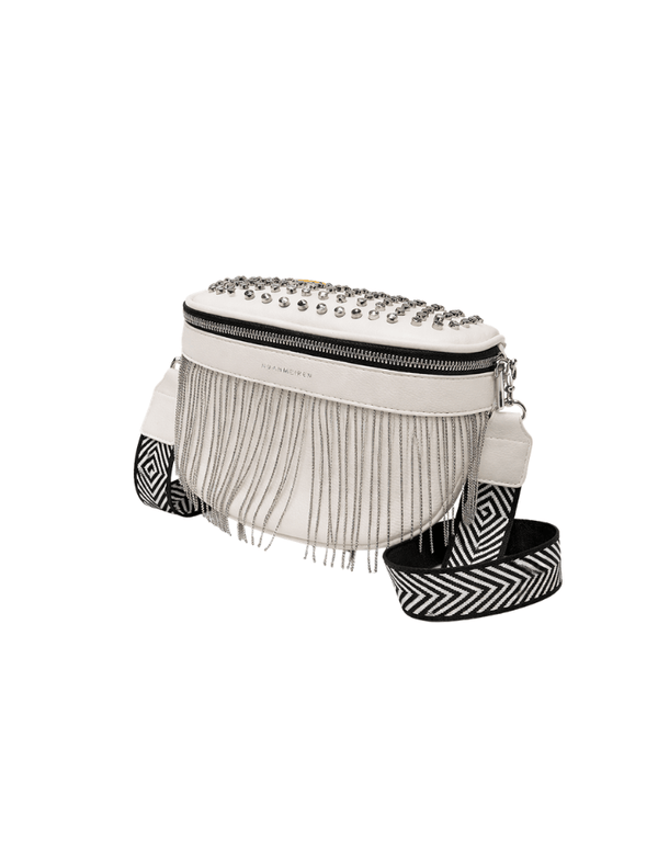 Riñonera Flecos Crema Ref. R118