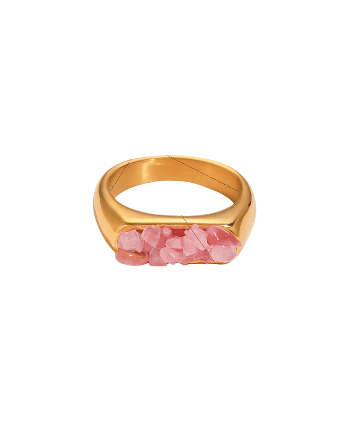 Anillo Stone Ring Rosado Ref. J123