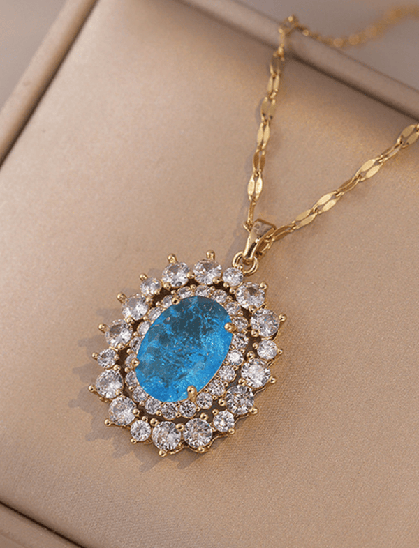 Collar Emerald Glow Azul Ref. J4