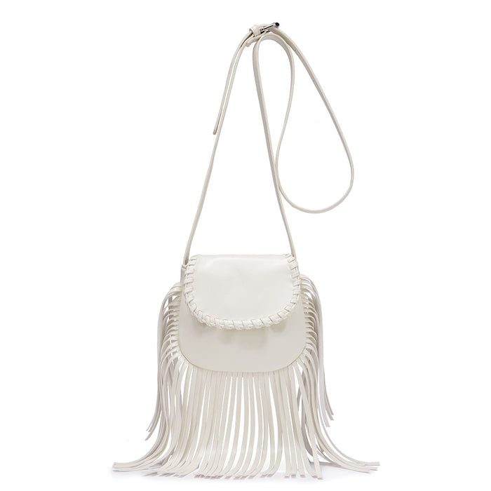 Bolso Fringe Boho Chic Blanco Ref. B1757
