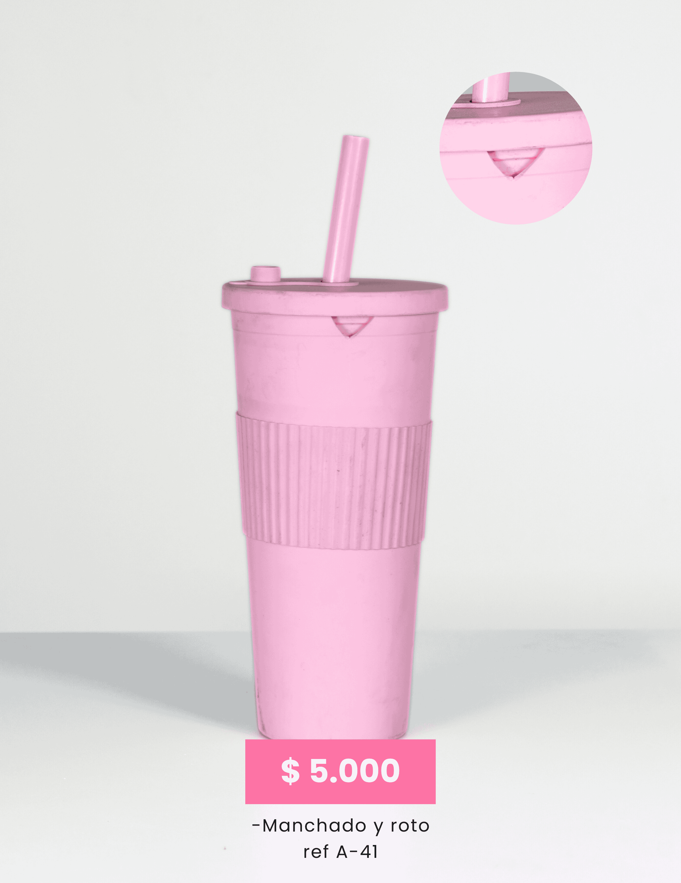 Vaso Rosado (Imperfecto) Ref. A-41