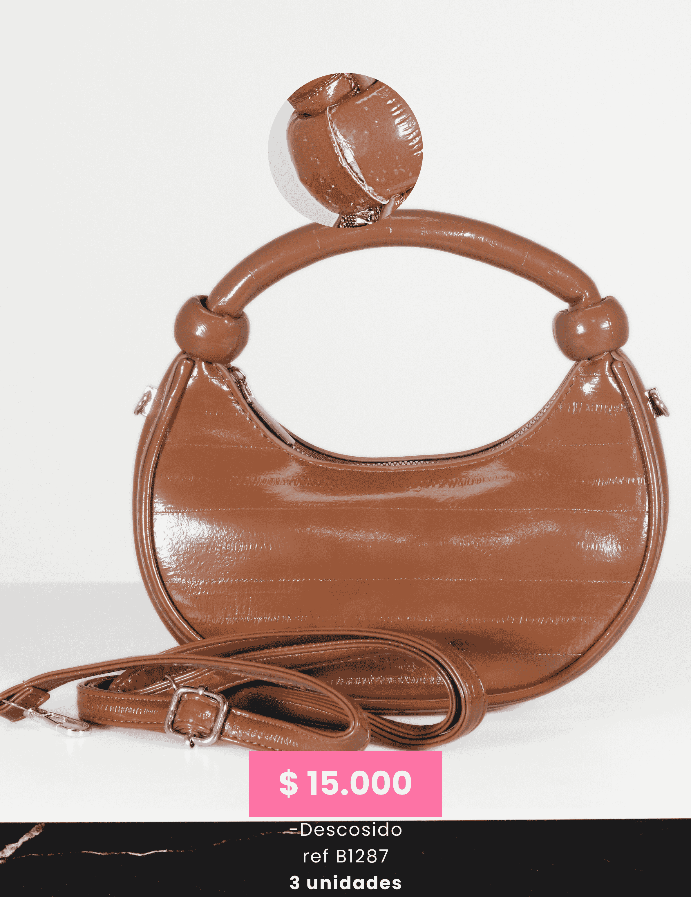Bolso Cafe Oscuro (Imperfecto) Ref. 1287