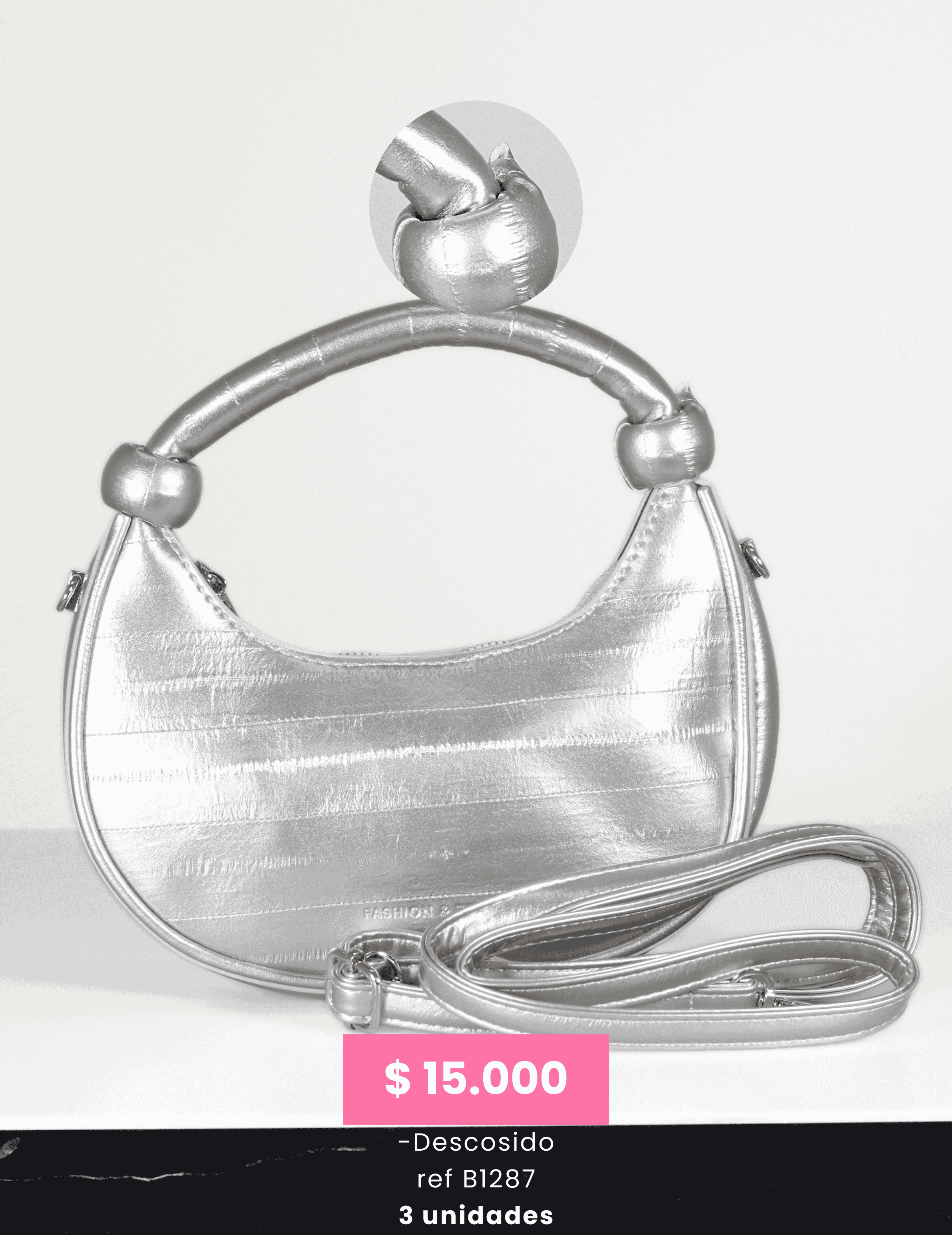 Bolso Plateado (Imperfecto) Ref. 1287