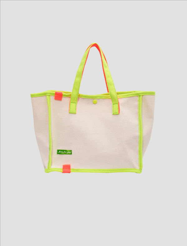 Tote Bag Beige / Borde Verde Ref. TB-808