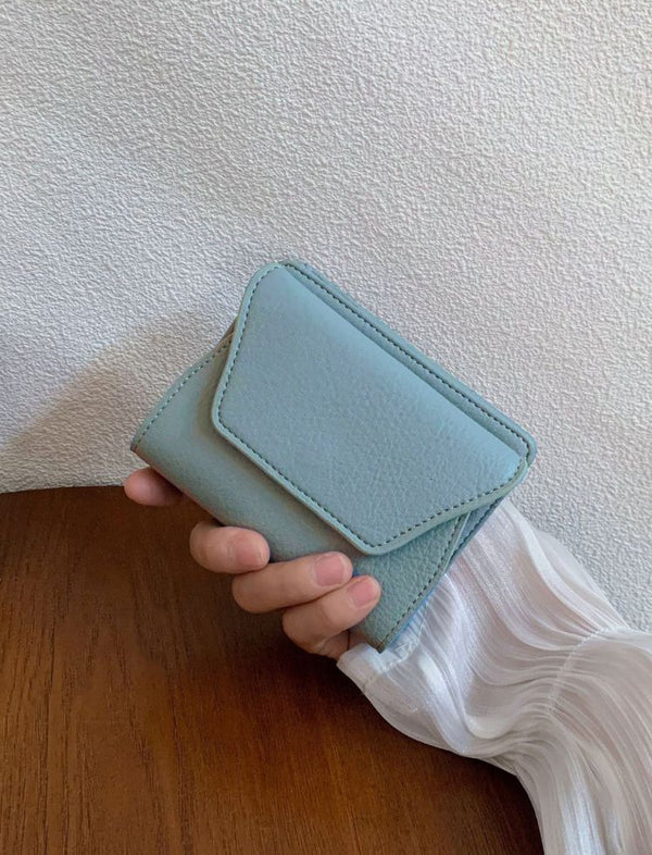 Billetera Mini Envolvente Azul Ref. W131