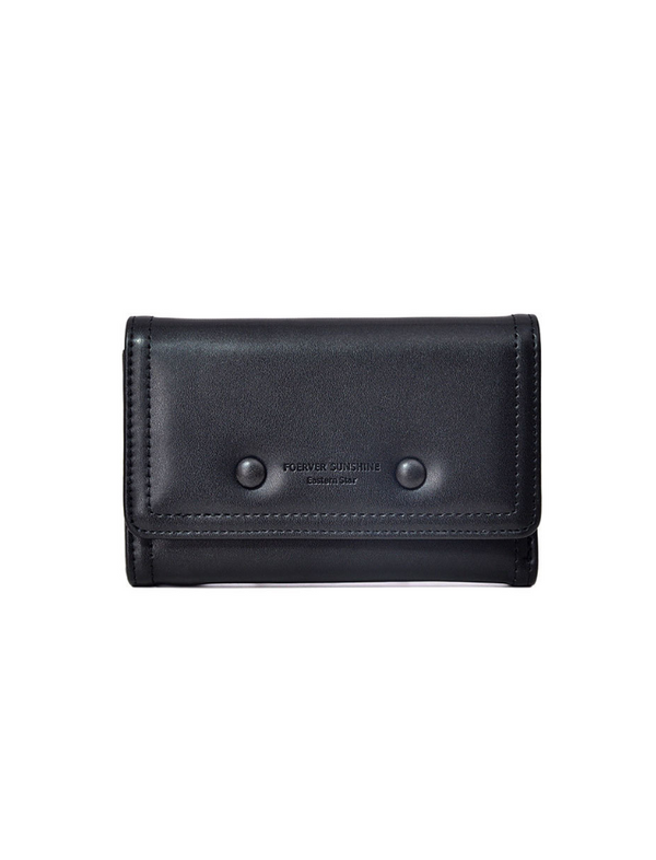 Billetera Botones Negro Ref. W136