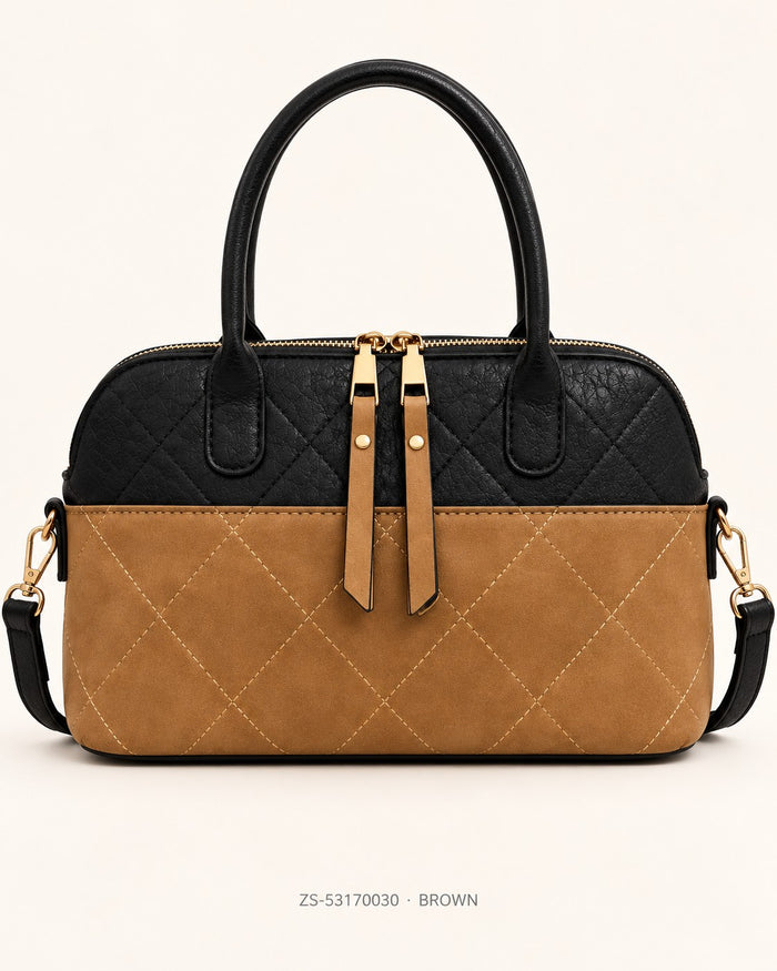 Bolso Quilted Diamond Café Ref. ZS-53170030