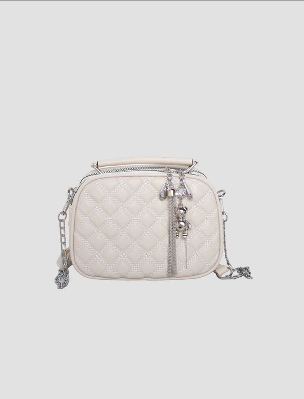 Bolso Acolchado Bear Crema Ref.549