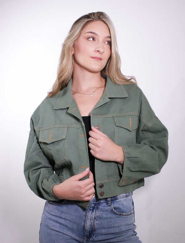 Chaqueta Denim Verde Ref. W-5