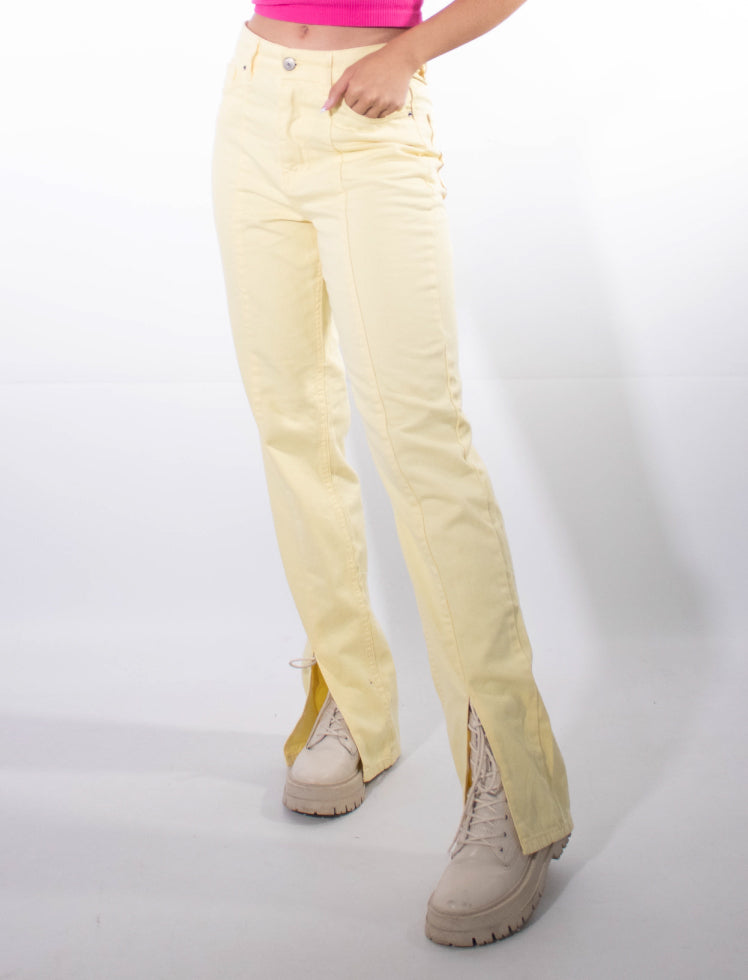 Jean discount amarillo mujer