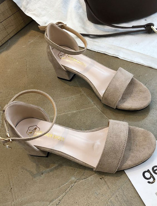 Sandalias Con Tacón Beige Ref. SH-5